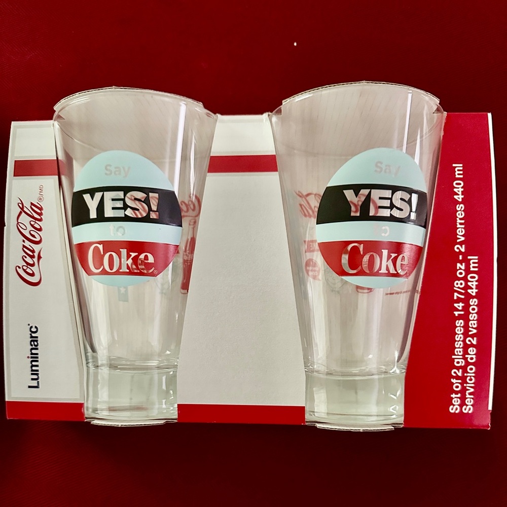 Coca Cola glasses 2 per pack , bundle and save 15%